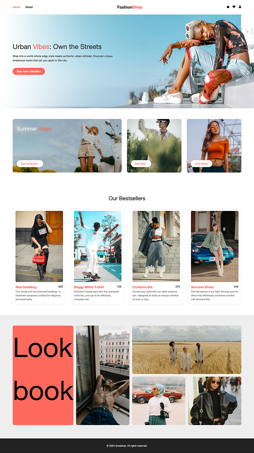 Desktop CSS homepage